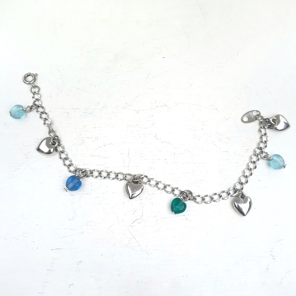 Avon Silver Heart Charm Bracelet - Picture 4 of 7